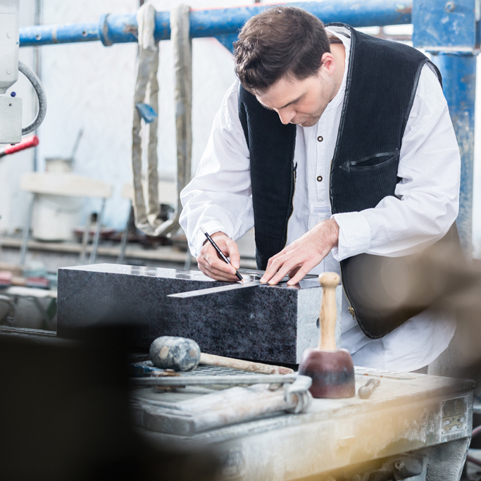 La marbrerie funéraire des Pompes funèbres Landon